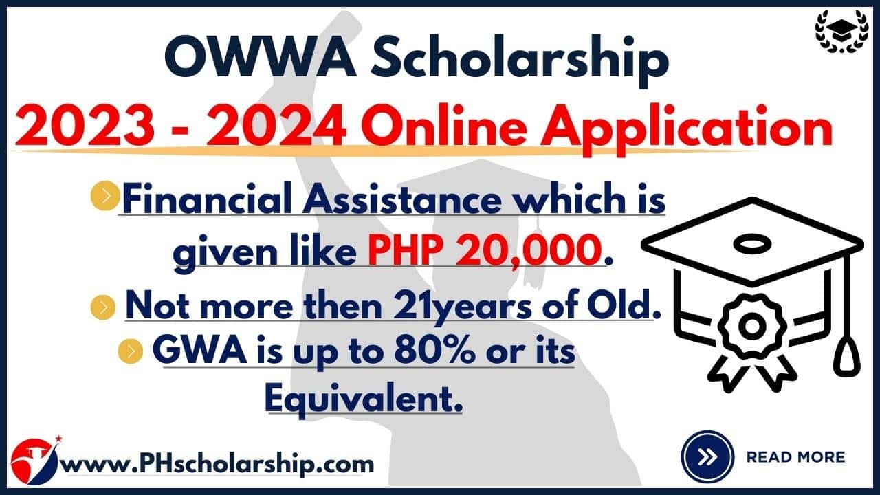 OWWA Scholarship 2023 2024 Online Application