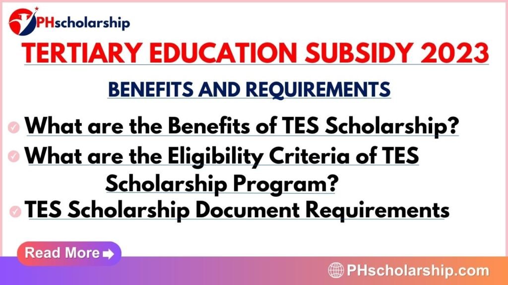 Tes Scholarship 2023 Tertiary Education Subsidy